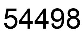 Number 54498 black image