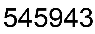 Number 545943 black image