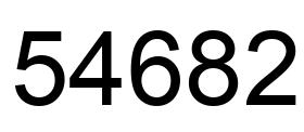 Number 54682 black image