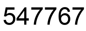 Number 547767 black image