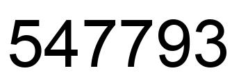 Number 547793 black image