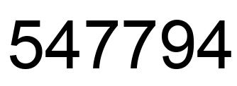 Number 547794 black image