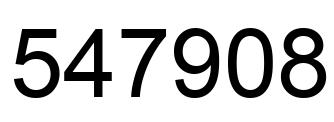 Number 547908 black image