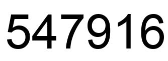 Number 547916 black image