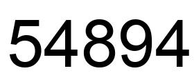Número 54894 imagen negro