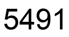 Number 5491 black image