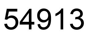 Number 54913 black image