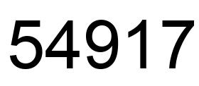Number 54917 black image