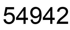 Number 54942 black image