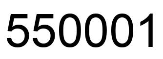 Number 550001 black image