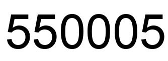 Number 550005 black image