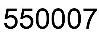 Number 550007 black image