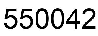 Number 550042 black image