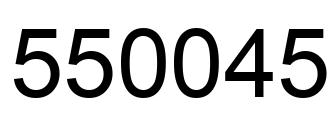 Number 550045 black image