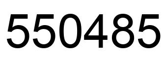 Number 550485 black image