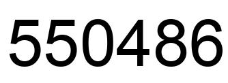 Number 550486 black image