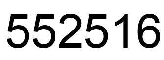 Number 552516 black image