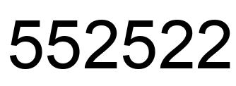 Number 552522 black image