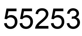 Number 55253 black image