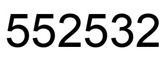 Number 552532 black image