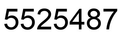 Number 5525487 black image
