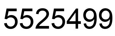 Number 5525499 black image