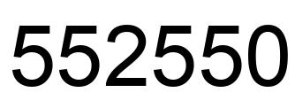 Number 552550 black image