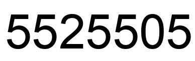 Number 5525505 black image