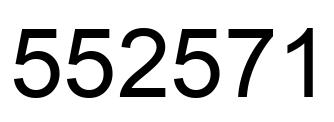 Number 552571 black image