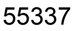 Number 55337 black image