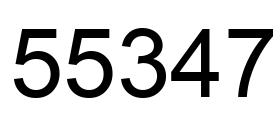 Number 55347 black image