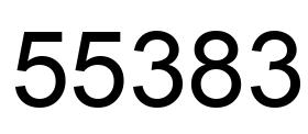 Number 55383 black image