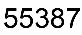 Number 55387 black image