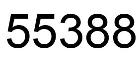 Number 55388 black image