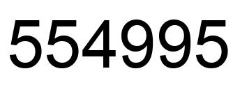 Number 554995 black image
