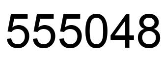 Number 555048 black image