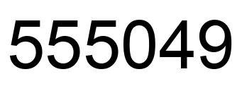 Number 555049 black image