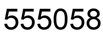 Number 555058 black image