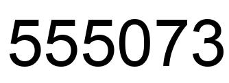 Number 555073 black image