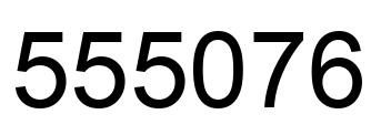 Number 555076 black image