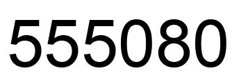 Number 555080 black image