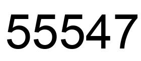 Number 55547 black image