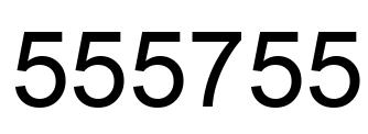 Number 555755 black image