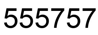 Number 555757 black image