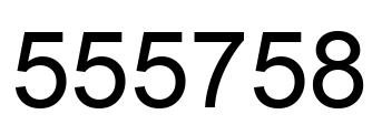 Number 555758 black image
