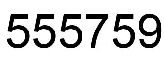 Number 555759 black image