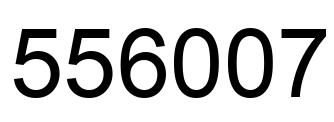 Number 556007 black image