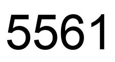 Número 5561 imagen negro