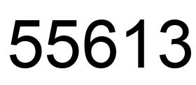 Número 55613 imagen negro