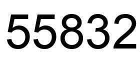 Number 55832 black image